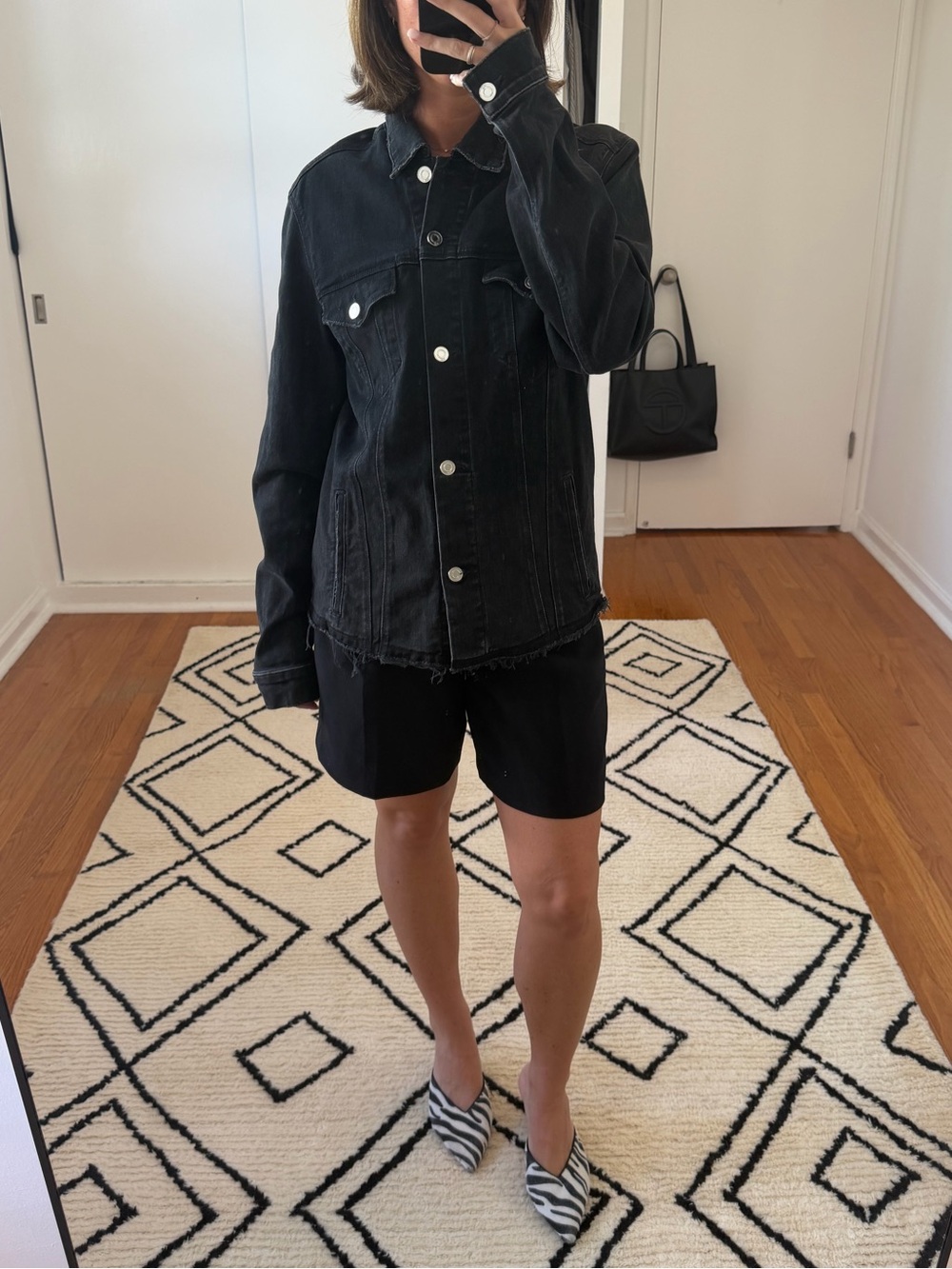 RtA Black Denim Jacket